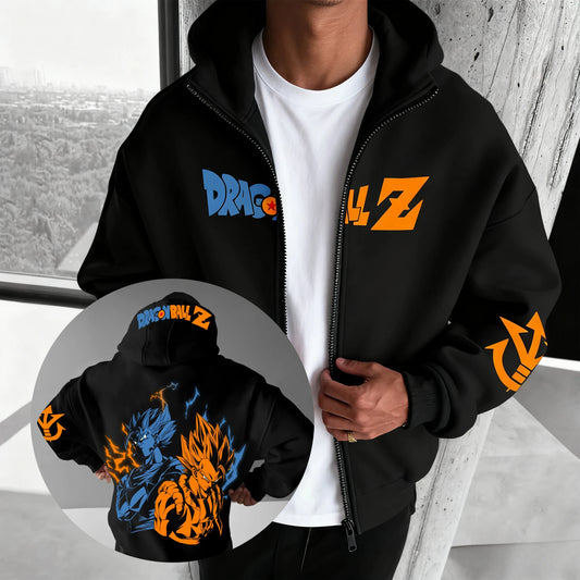 Unisex Dragon Ball Anime Hoodie Jacket Men Women Zip Up Sweatshirt Streetwear Casual Outerwear Spring Autumn Fashion Y2k Clothes