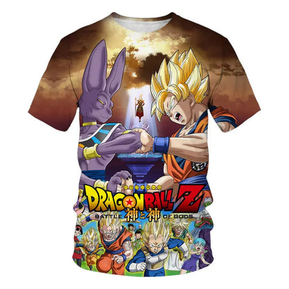 Men's T-shirts Dragon Ball Z T-shirt Boys Clothes Children's Clothing Summer Short Sleeve Kids Cartoon Tee Tops Baby Boy T Shirt