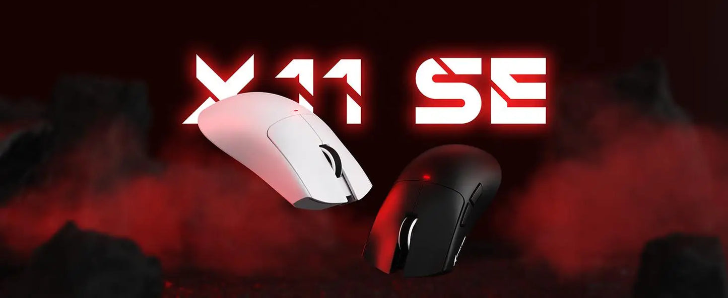 Mouse gaming wireless ATTACK SHARK X11SE, tri-mode, superleggero 63g con sensore PAW3311, 22000 DPI, batteria 300mAh, doppio driver