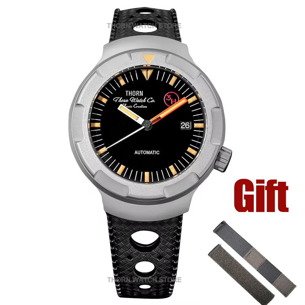 THORN T011 Men Titanium Watch PT5000 Automatic Movement Mechanical Tribute Vintage Watches Sapphire Luminous 10Bar Waterproof