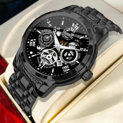 Montre pour homme UTHAI L93 – Style tendance, luxe accessible et polyvalent; mouvement à quartz, affichage luminescent, étanche, cadran ajouré avec chiffres romains.
