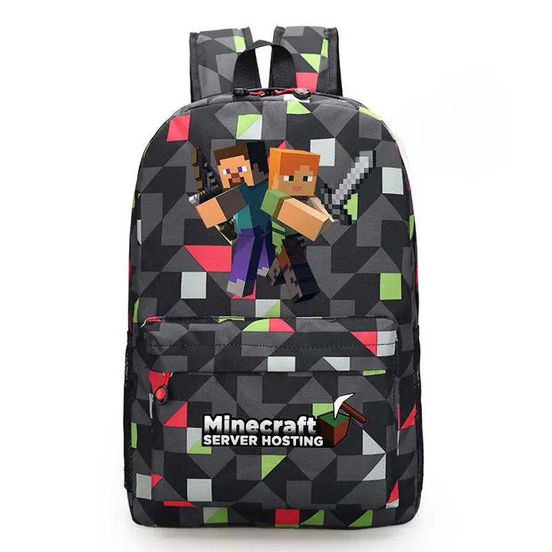 In Stock Minecraft Enderman Creeper Graphic Printed Backpack Large Capacity Lightweight Fashion Casual For Daily Travel Outdoor