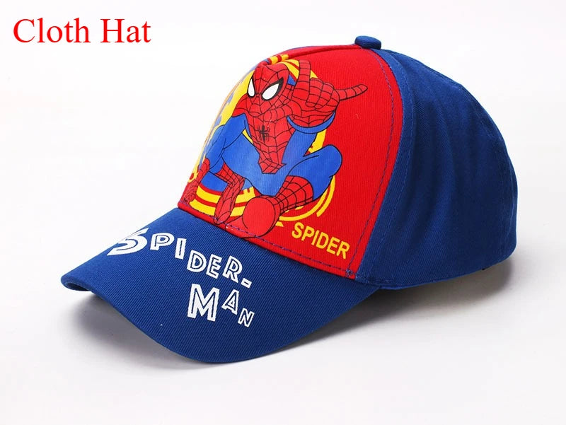 Figurka z anime Marvela Spider-Man – czapka z daszkiem z motywem kreskówkowym, bawełna i poliester, czapka z daszkiem dla chłopców i dziewcząt, akcesoria do nakryć głowy, prezent urodzinowy dla dzieci