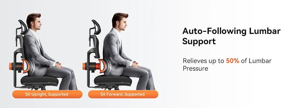 NEWTRAL NT001 Ergonomic Chair Adaptive Lower Back Support 3 Recline Angle Adjustable Backrest Armrest Headrest Nylon Base