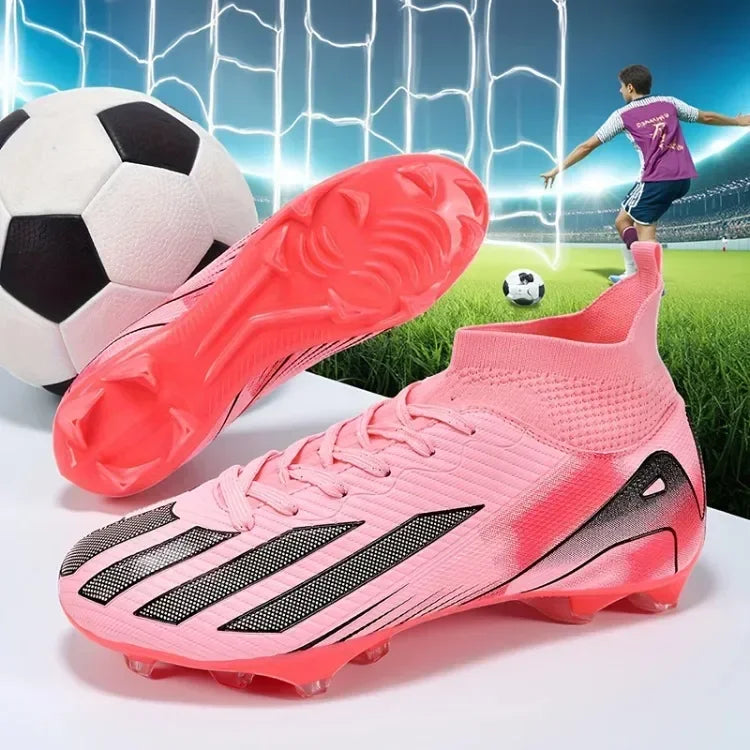 Fotbollsskor för män, New TF, sneakers för konstgräs och turf, ultralätta herrfotbollsskor, bekväma ankelhöga fotbollsskor för futsal och snabbt spel