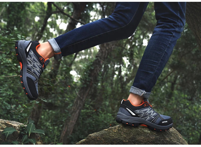 Marken-Wanderschuhe für Herren, atmungsaktive Mesh-Reiseschuhe, wasserdichte Outdoor-Schuhe für Jagd und Angeln, Berg-, Offroad-, Reit- und Sportschuhe