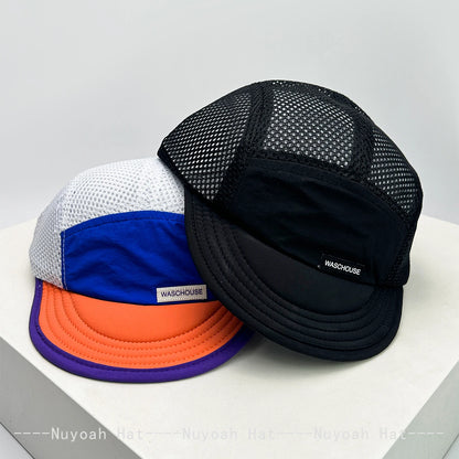 Unisex paprastos tinklinės raidinės beisbolo kepurės, apsaugančios nuo saulės, greitai džiūstančios, kvėpuojančios, su trumpu snapeliu, universalios, madingos, skirtos lauko veiklai