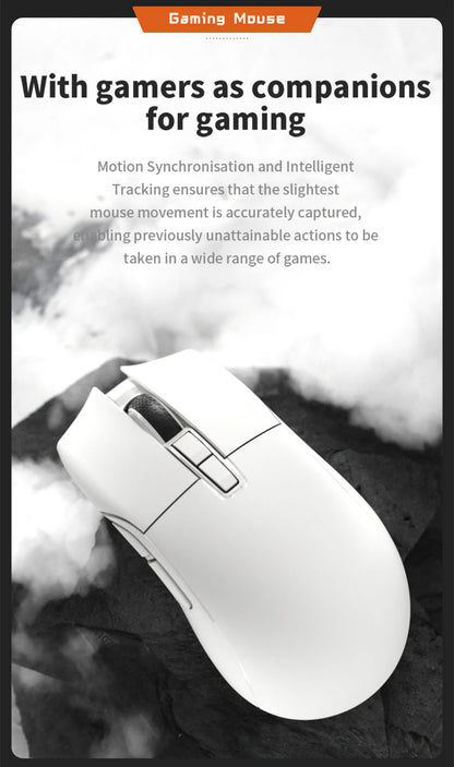 Motospeed Darmoshark N3 Pro Bluetooth Wireless Gaming Mouse Double 8K Tri-Mode Rechargeable PAW3395 64g Ergonomic Gamer Mouse