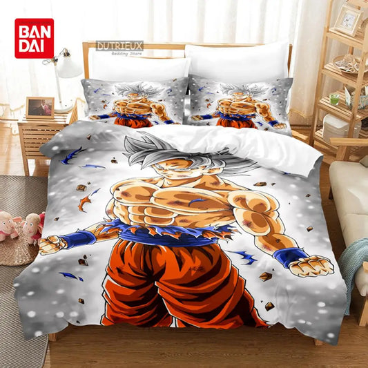 Japanese Anime Dragon Ball Duvet Cover Goku Bedding Sets For Boys Kids Teens Quilt Cover Pillowcases Children Christmas Gift