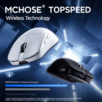 MCHOSE L7 Ultra+ Rato de Mão Médio Grande para Gaming e E-Sports Paw3950 Sem Fios de Três Modos, Leve, para Escritório, Rato de Computador Dual-Drive