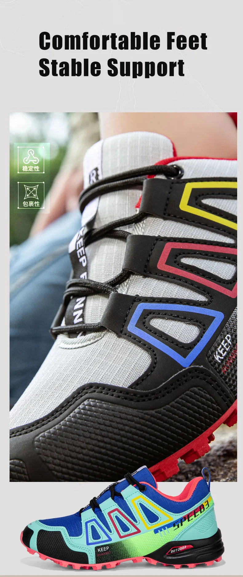 Women’s Waterproof Hiking Shoes Outdoor Sports Shoes Women’s Walking Travel Sports Shoes Bicycle Sports Shoes Running Sports Shoes