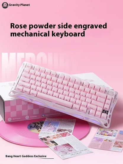 Mercury K1 Grava Star Breaking 75 RGB Mechanical Keyboard Gaming Bluetooth 2.4G Wired RGB Hotswap Gamer Non-contact Keyboard