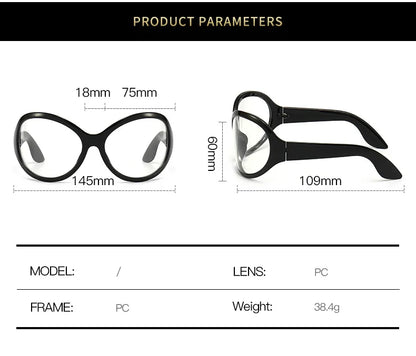 2026 Oversized Oval Sunglasses Goggle Women Men Luxury Brand Designer Sun Glasses Female Big Frame Y2K Eyeglasses De Sol Oculo