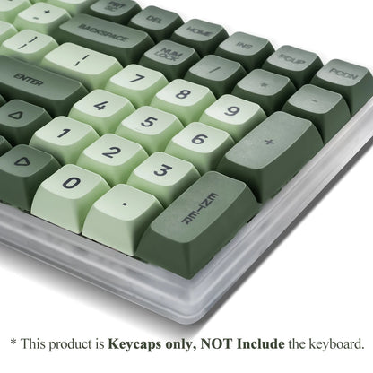 Conjunto de 125 teclas XDA PBT Matcha Green para teclado mecânico de 61/64/68/75/87/98/104/108 teclas, compatível com Cherry/Gateron/Otemu/Kailh
