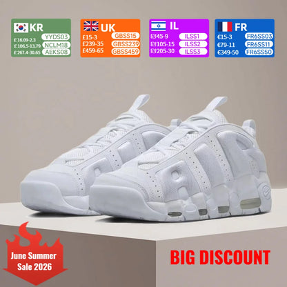 Nike AIR MORE UPTEMPO Men's Cushioned Versatile Running Shoes Stylish, Comfortable, and Slip-Resistant Training Shoes FZ3055-100