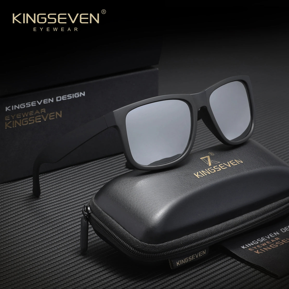 KINGSEVEN Fashion Square polarizované sluneční brýle pro muže a ženy – brýle na řízení, outdoor a cestování, UV400