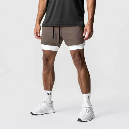 Dragon Ball Men's Double Shorts Vegeta Japanese Anime Summer Fake Two-piece Sports Shorts 2-in-1 Harajuku Y2K Fitness Pants