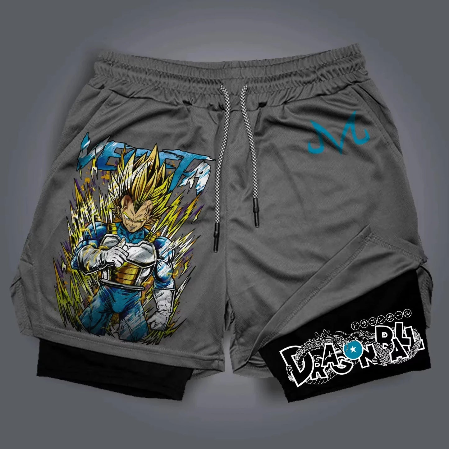 Dragon Ball GOKU Printed Double Layer Shorts Bandai Loose Men's and Women's Summer Sweating Breathable Sports Shorts