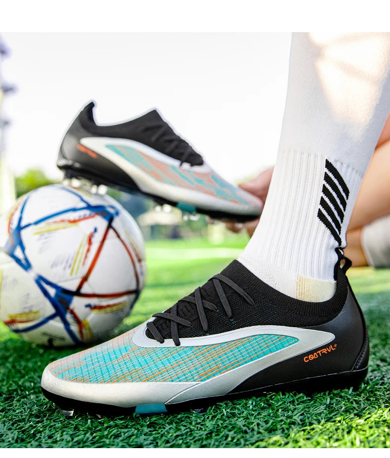 Nouveaux hommes chaussures de Football crampons de Sport adulte respirant antidérapant bottes de Football en plein air longues pointes formation garçons Match confortable