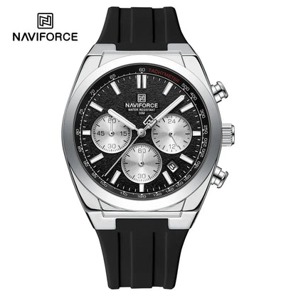 Montre-bracelet pour homme NAVIFORCE – Style luxe et sportif, mouvement à quartz, affichage 24 heures, guichet date, chronographe, étanche – Idée cadeau pour homme