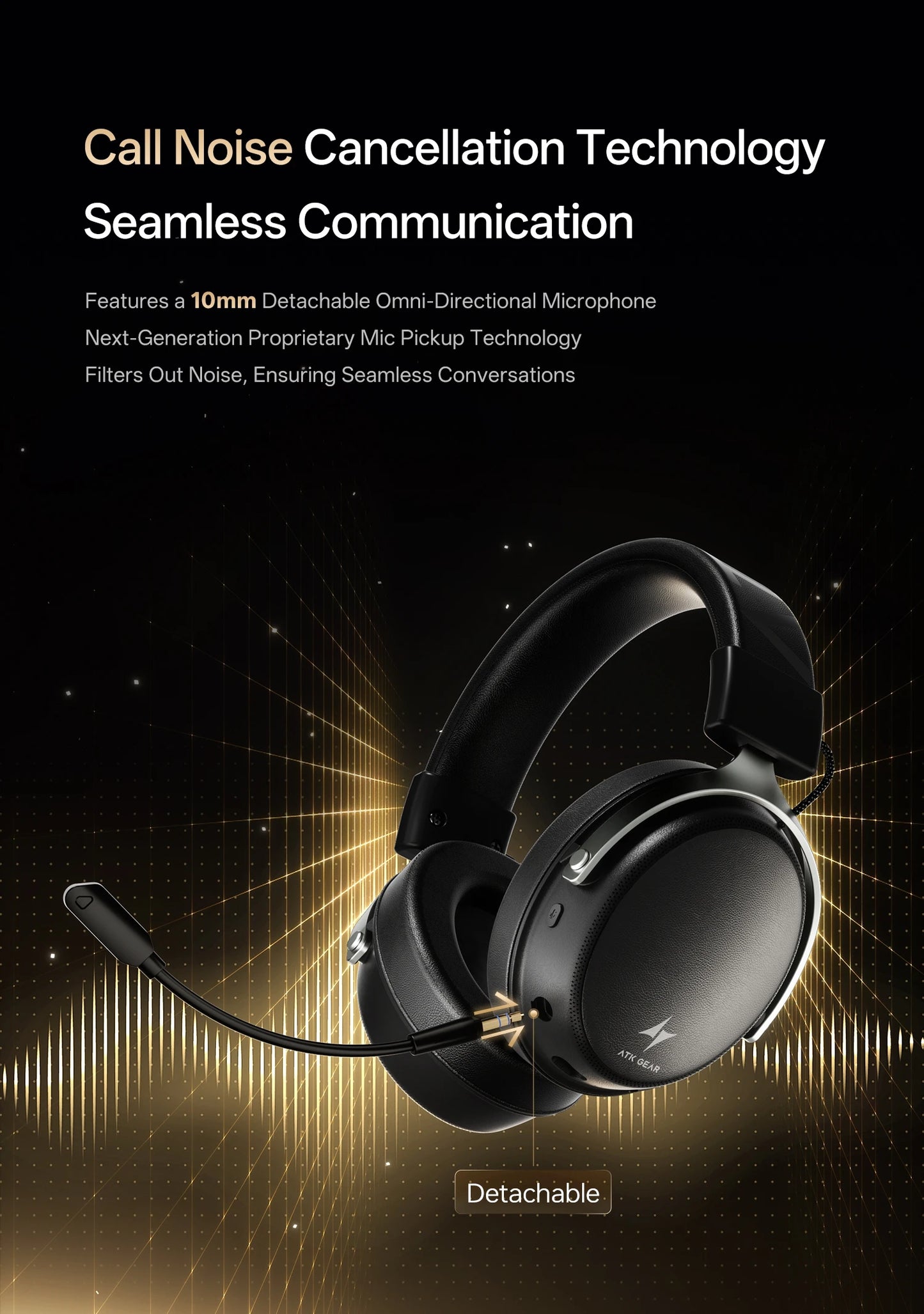 ATK Neptune N9 Wireless Gaming Headset – Low Latency eSports Headphones with Noise Cancelling Mic, Bluetooth 5.3, 4 Modes Dual Connection Gaming Headset