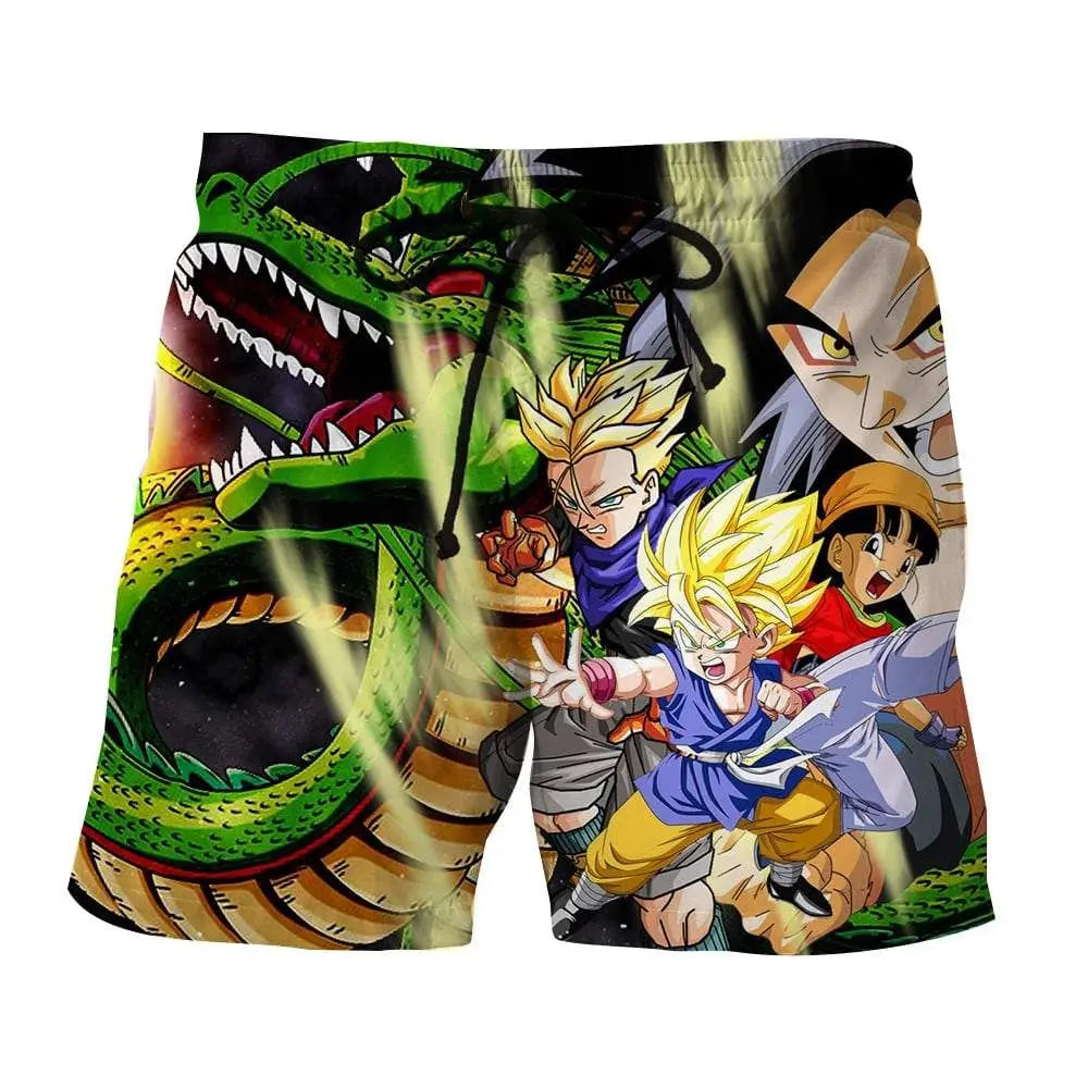 2026 Summer Dragon Ball Young Goku Printed Shorts Men Retro Classic Oversized Breathable Fitness Streetwear Unisex Adult & Kids