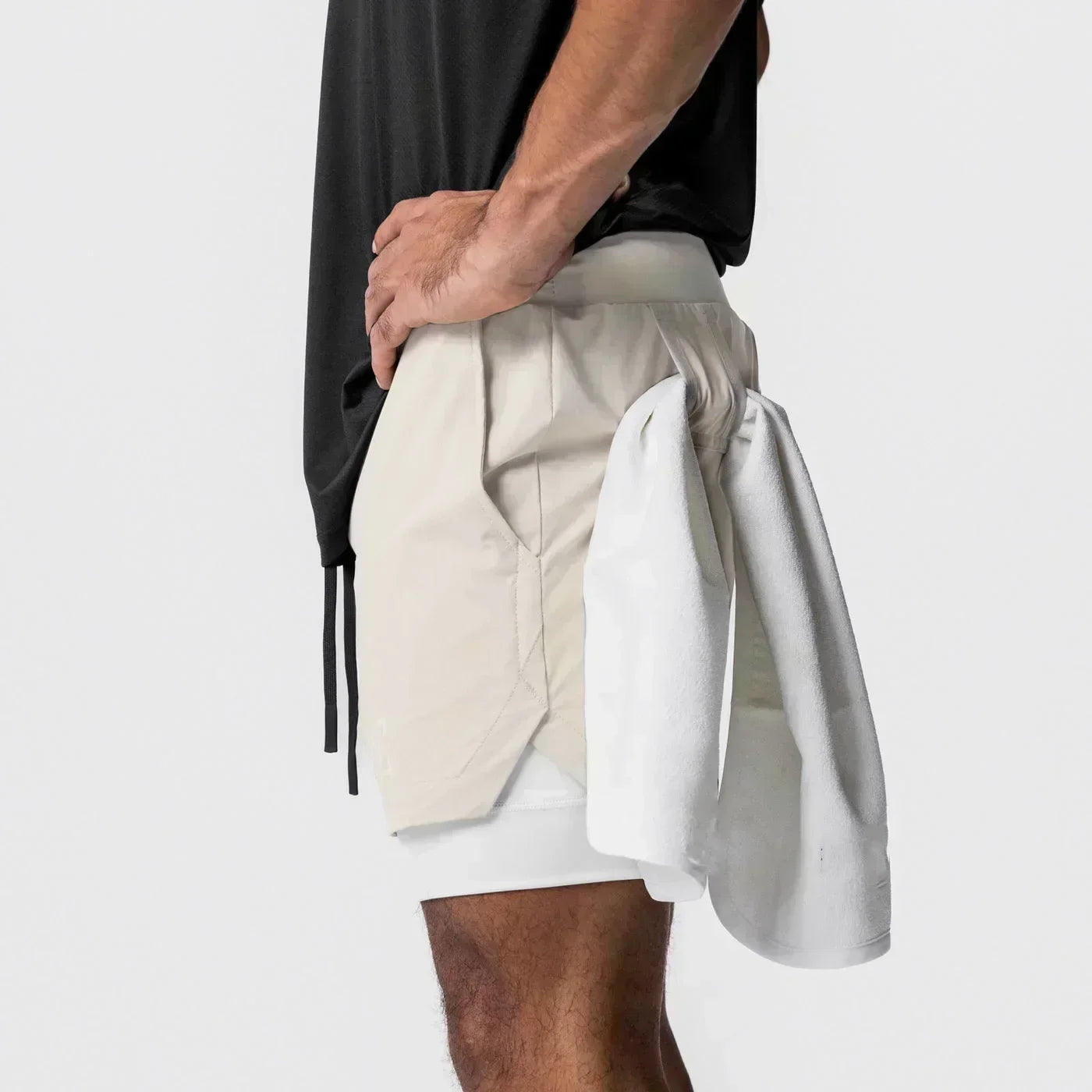 Dragon Ball Men's Shorts Double Layer 2-in-1 Shorts Vegeta Japan Anime Summer Autumn Quick-Drying Fake Two-piece Sports Shorts