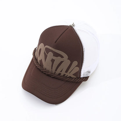 New spring and summer letter-printed women's fashion baseball cap outdoor sports breathable mesh cap men's trucker cap