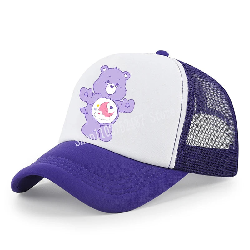 Casquette de baseball Anime Care Bears pour filles et femmes - Nouvelle casquette de sport d'extérieur, chapeau de soleil d'été en maille respirante, bonnet de soleil pour enfants et adultes - Cadeau