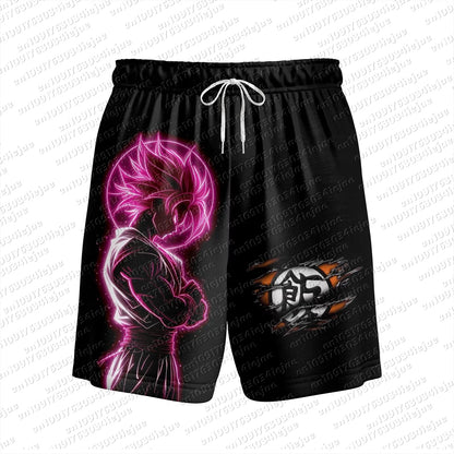 2026 Adult Boys Loose Short Hot Summer Mens Male Beach Pants Top Short Gift Sweatpants Goku Dragon Ball Z Casual Shorts Hot