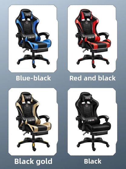 Silla gaming cómoda y ergonómica para uso prolongado, reclinable, con masaje y base giratoria