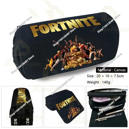 Fortnited Schüler-Federmäppchen mit großem Fassungsvermögen, Stiftetasche für Kinder, Spielzeug, Schulbedarf, Schreibwaren-Etui, Gaming-Geschenk für Jungen