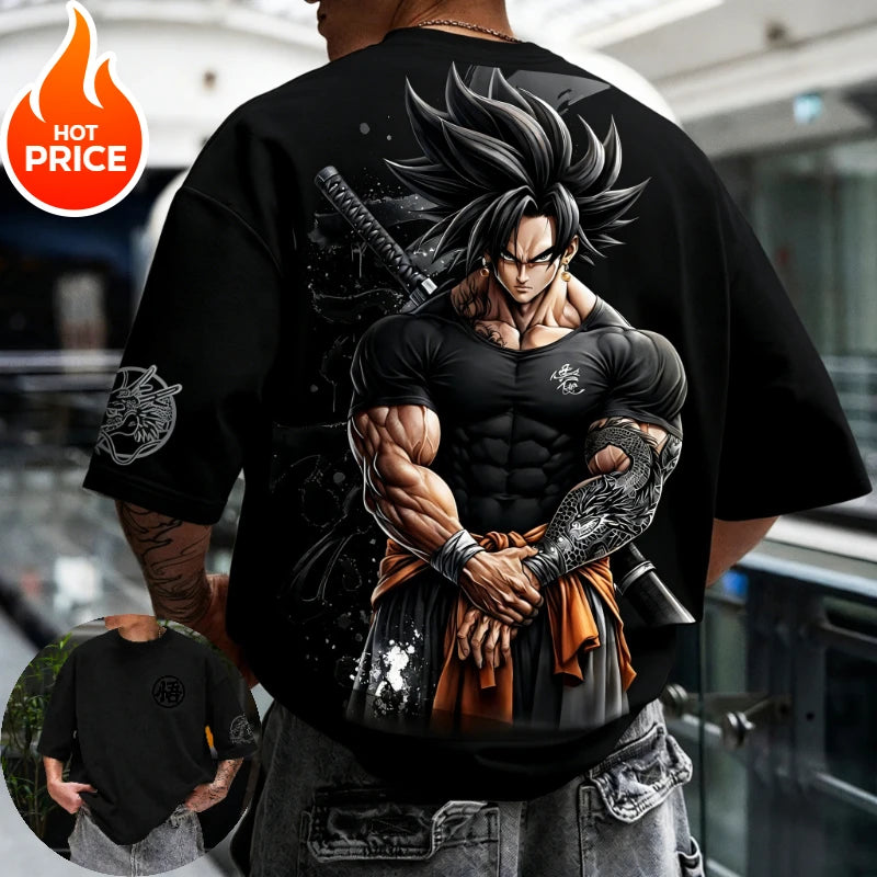 Son Goku Gym Dragon Ball Super Saiyan Harajuku Men Summer Cotton T-Shirt Top Loose Women Streetwear Casual Short Sleeve Tee