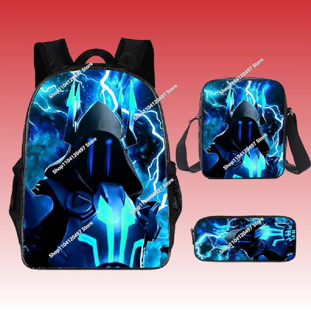 3-teiliges Set Fortnite-Gaming-Rucksack, Anime-Cartoon, große Kapazität, Schultaschen für Schüler, Federmäppchen, Kawaii-Lunchbag, Geburtstagsgeschenke