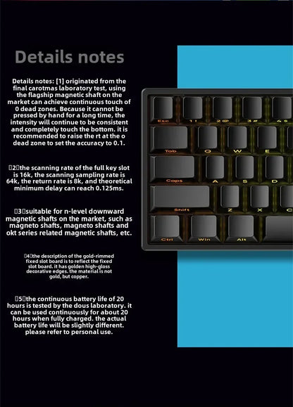 IROK Mars68 PRO Gaming Magnetic Switch E-sport Wireless Mechanical Keyboard RGB Long Battery Custom Hot Swap Gaming Accessories