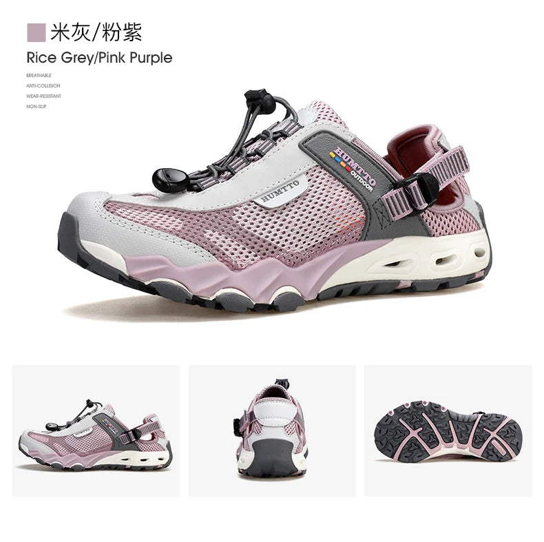 HUMTTO Scarpe da trekking outdoor e da guado da uomo, scarpe acquatiche in mesh traspirante ad asciugatura rapida, sneakers da acqua alla caviglia da donna antiscivolo