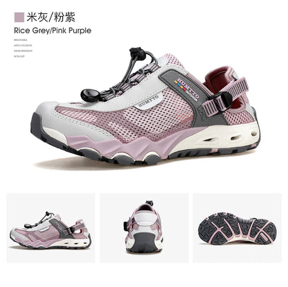 HUMTTO Scarpe da trekking outdoor e da guado da uomo, scarpe acquatiche in mesh traspirante ad asciugatura rapida, sneakers da acqua alla caviglia da donna antiscivolo