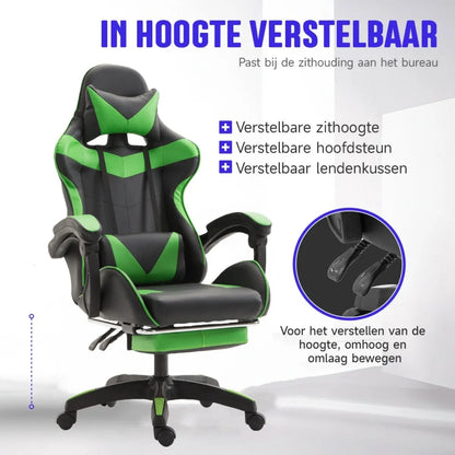 Gaming-Stuhl Gaming-Sessel höhenverstellbarer Bürostuhl mit verstellbarer Liegefunktion, Katzenohren und Kissen
