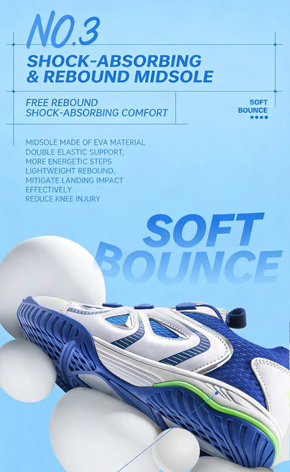 Table Tennis Shoes Couples' Lightweight Sports Badminton Shoes Non-Slip Outdoor Men's Breathable Competition Training Sneakers