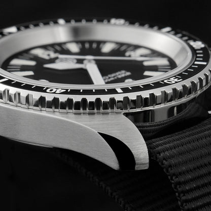 Relógio de Homem Watchdives WD1980 V3 38mm Vintage, Movimento de Quartzo VH31 Ronda 515 com Segundos Contínuos, Luminescente, Vidro de Safira