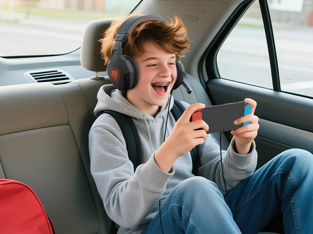 Casque de jeu NUBWO U3 avec microphone, casque filaire supra-auriculaire avec fonction de mise en sourdine et contrôle du volume pour PS5, PS4, PC, Mac, Switch et Xbox One.