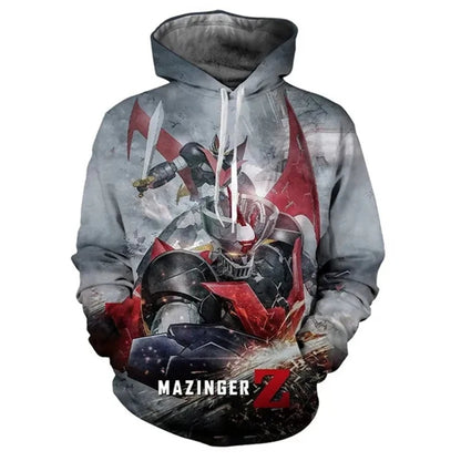 Autumn Mazinger Z Anime Robot 3D Print Hoodies Men Women Fashion Oversized Sweatshirts Hoodie Male Pullovers Tracksuit Clothing