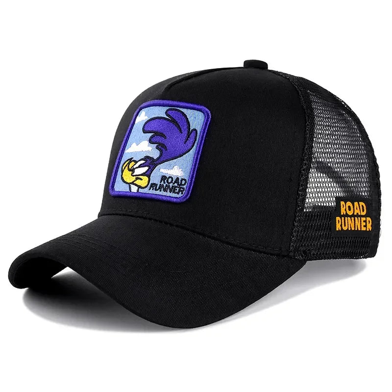 Czapka unisex z motywem anime, naszywka haftowana, czapka baseballowa, czapka typu trucker, czapki siatkowe, czapka przeciwsłoneczna