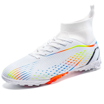 New Men's Soccer Shoes Breathable Soft Outdoor Grass Football Shoes Cleats Long Spikes Comfortable Training Sport Shoes for Men