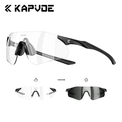 Kapvoe Nové outdoorové běžecké a cyklistické brýle Fotochromatické sluneční brýle pro ženy a muže Sportovní brýle pro maraton a jízdu na kole UV400