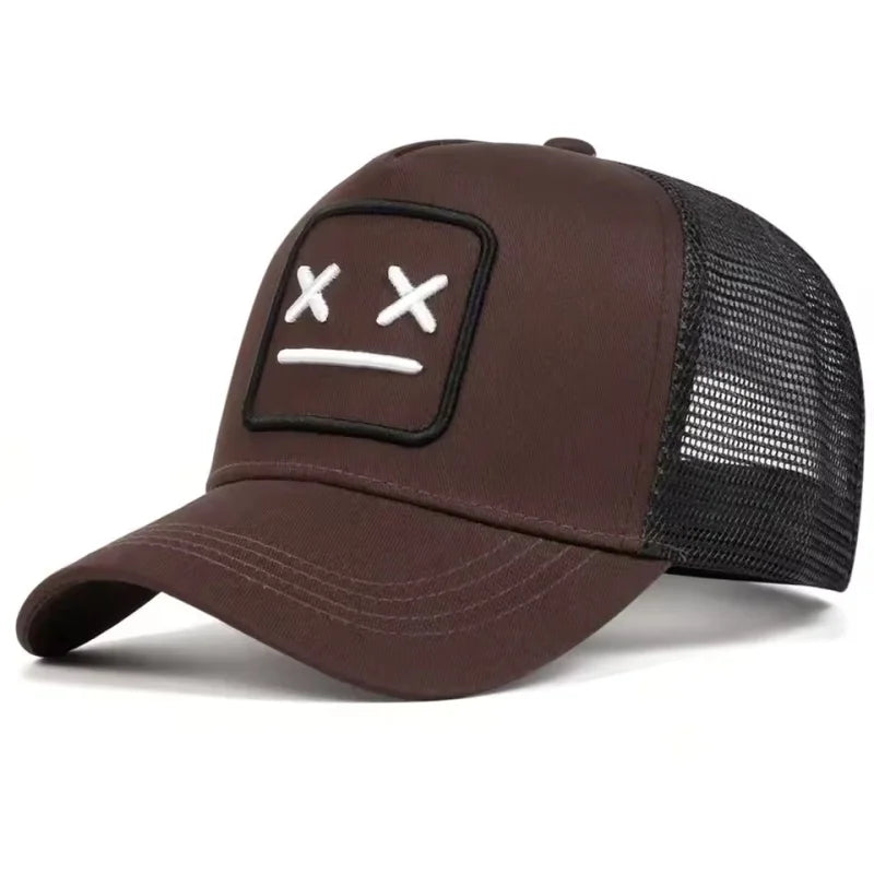 Unisex XX Embroidery Baseball Net Caps Adjustable Casual Hats Spring and Summer Outdoor Sunscreen Hat