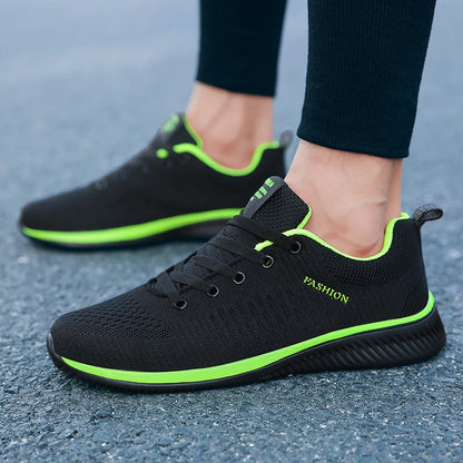 Gebreide hardloop- en wandelschoenen voor heren en dames, casual sneakers, ademende sportschoenen voor hardlopen, fitness en outdoor, lichtgewicht, maat 38-47