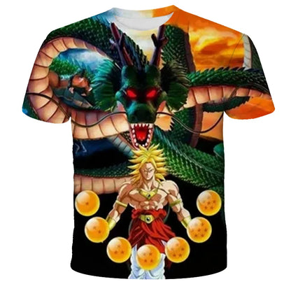 Men's T-shirts Dragon Ball Z T-shirt Boys Clothes Children's Clothing Summer Short Sleeve Kids Cartoon Tee Tops Baby Boy T Shirt