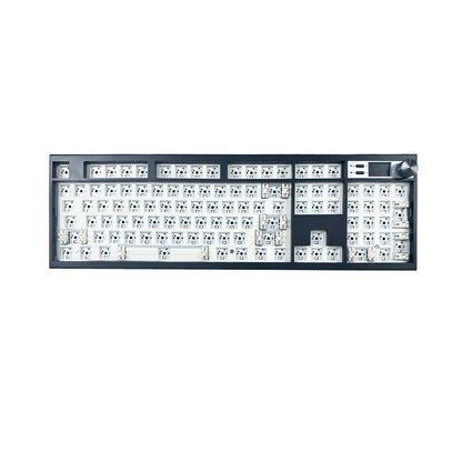 GMK104 Mechanisches Tastatur-Kit, Drei-Modi-Gaming-Tastatur, Hot-Swap, Hintergrundbeleuchtung, Gasket-Struktur, VIA mit Display