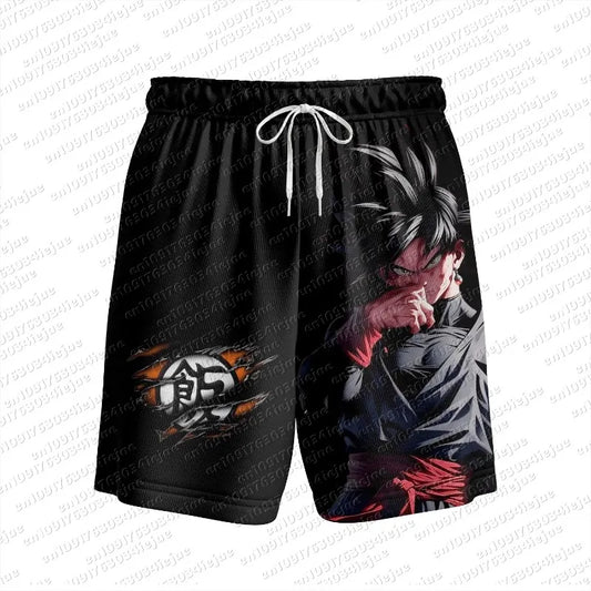 2026 Adult Boys Loose Short Hot Summer Mens Male Beach Pants Top Short Gift Sweatpants Goku Dragon Ball Z Casual Shorts Hot